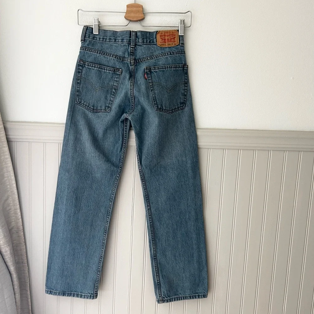 Levi’s 550 Relaxed Boys 12 Slim Classic Straight Blue Jeans 24” x 26”
